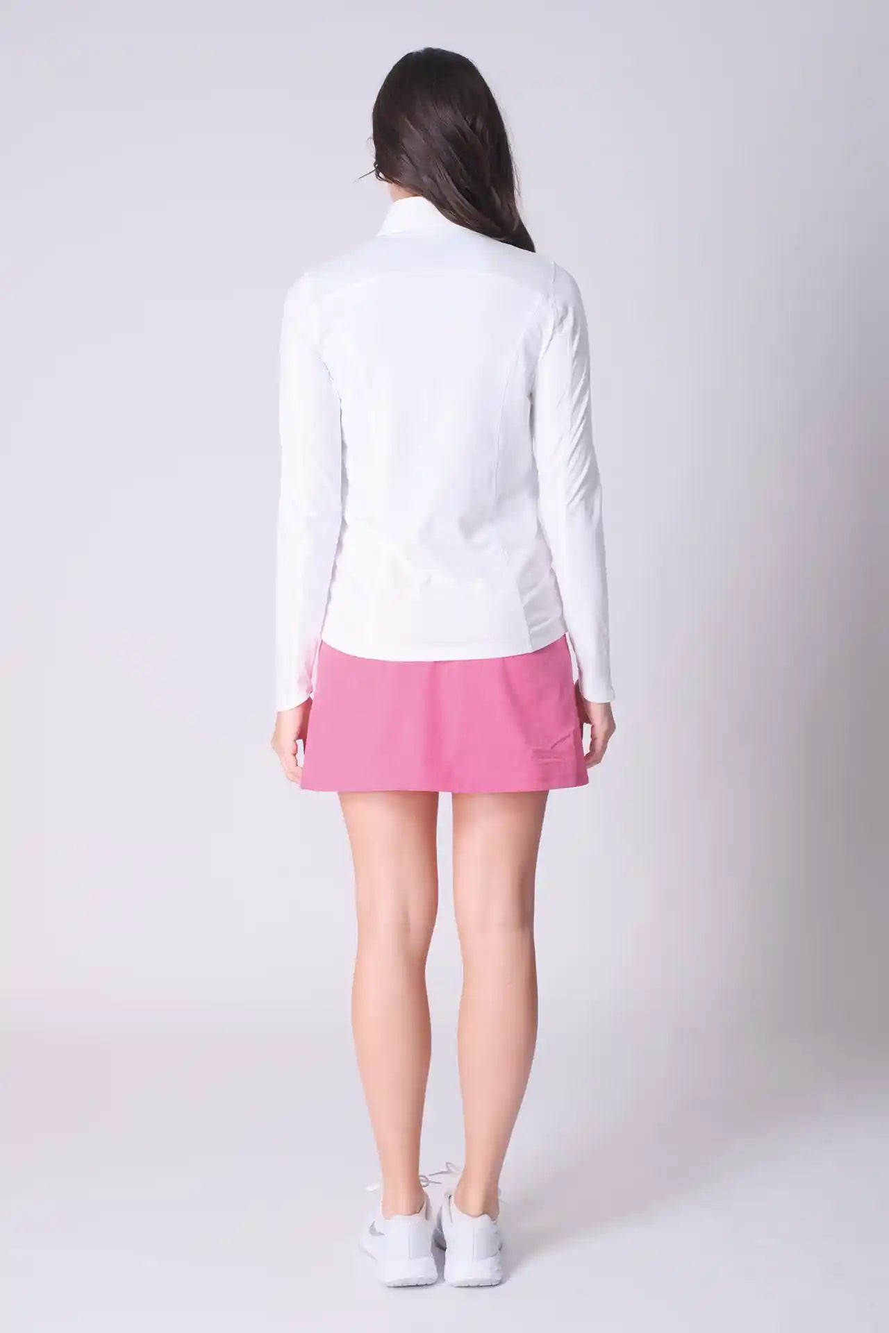 SPWO0221 - Women's Basic Golf Zipped Jacket - White