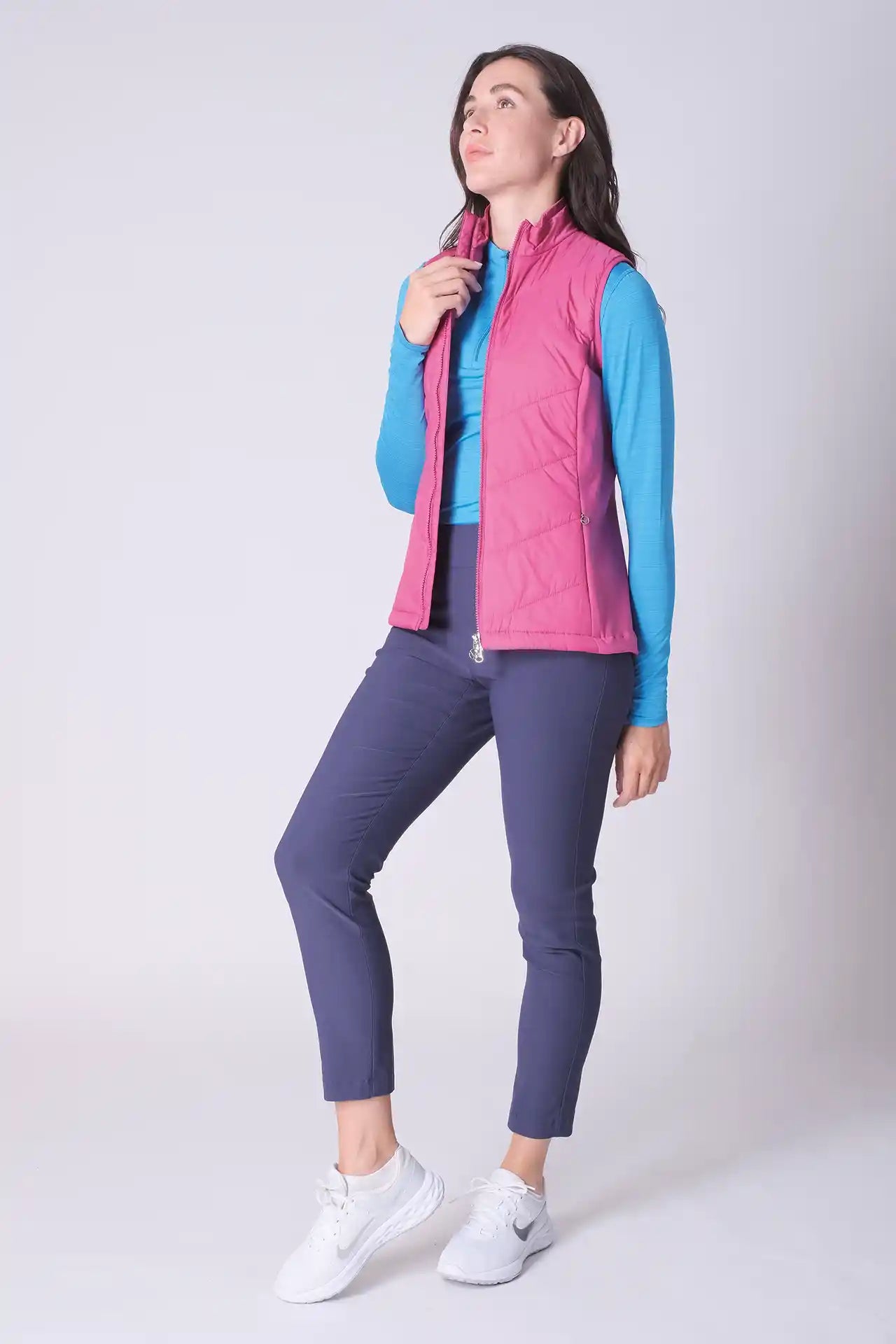 SPWO0222 - Women's Basic Golf Vest Jacket - Pink