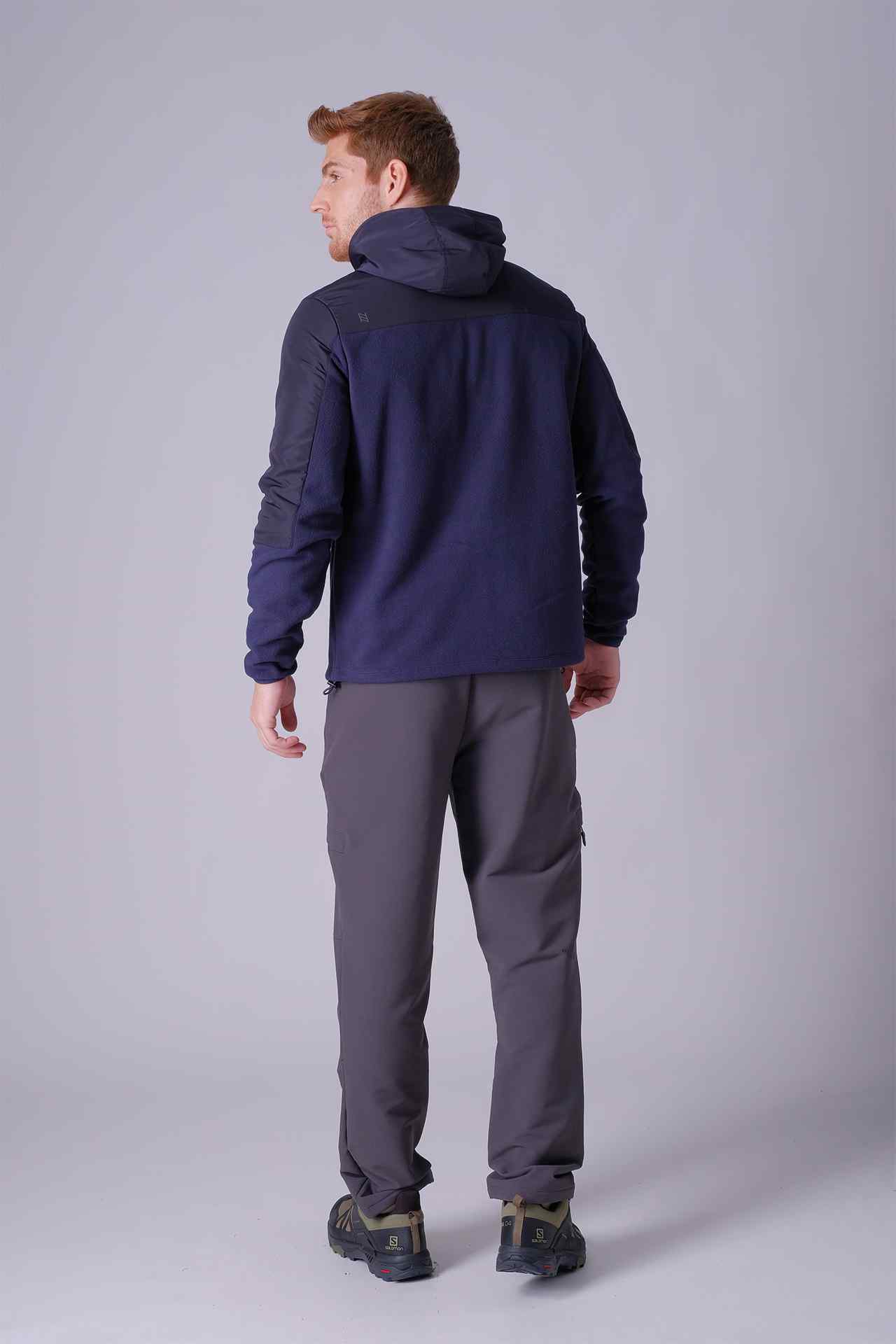 SPO22015 - Sustainable Hybrid Micro Fleece Full Zip Water Resistant Insulated Jacket - Navy