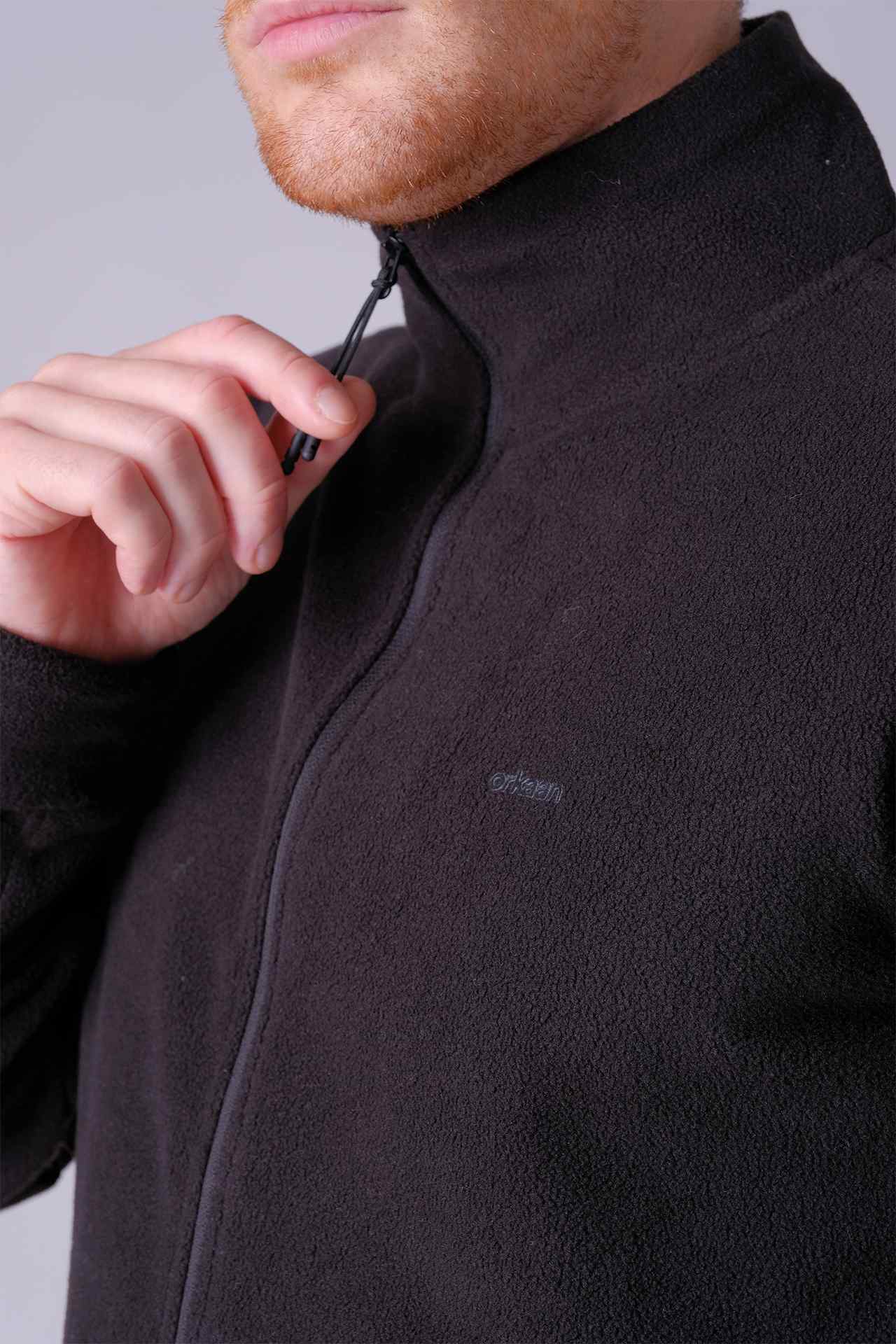 SPO22016 - Sustainable Classic Mock Neck Micro Fleece Insulated Jacket - Black