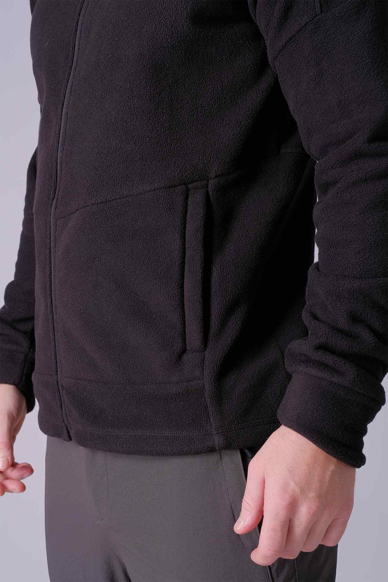 SPO22016 - Sustainable Classic Mock Neck Micro Fleece Insulated Jacket - Black