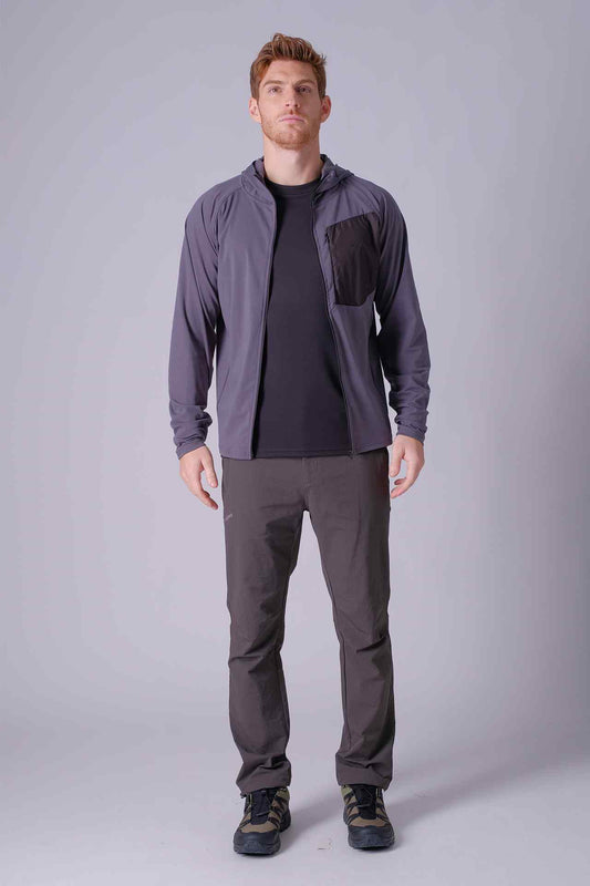 SPO23007 - Lightweight Thermal Full Zip Hooded Jacket - Dark Grey