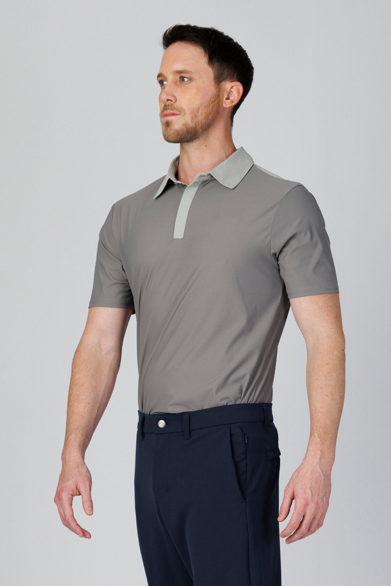 SPP0027 - Quick-Drying Performance Stretch Piqué Golf Polo - Grey