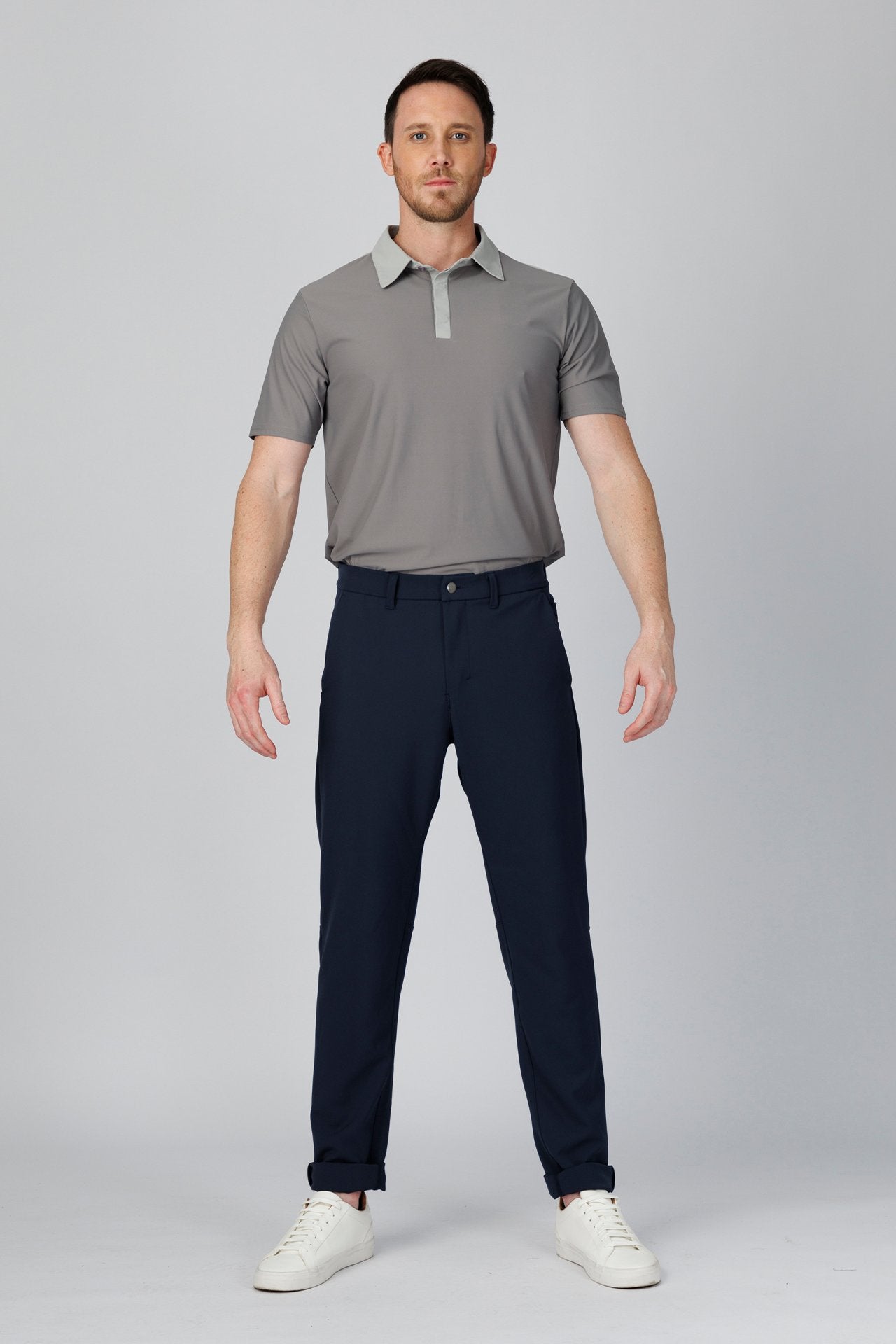 SPP0027 - Quick-Drying Performance Stretch Piqué Golf Polo - Grey