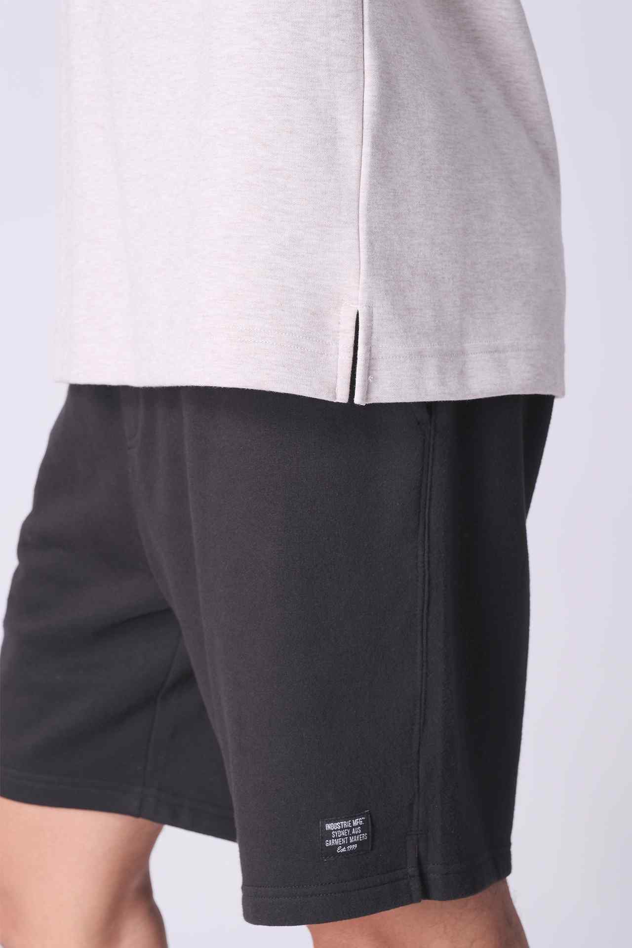 SPP0030 - Drop Shoulder Relaxed Fit Stretch Interlock Polo Shirt - Heather Grey