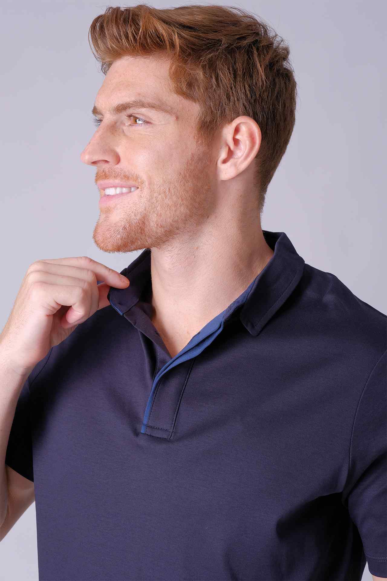 SPP0039 - Finest US Supima Cotton Short Sleeve Polo Shirt - Navy