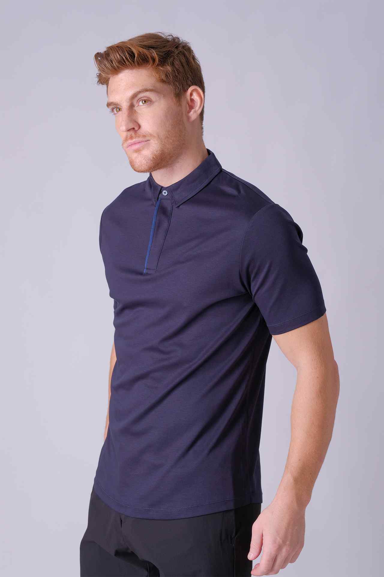 SPP0039 - Finest US Supima Cotton Short Sleeve Polo Shirt - Navy