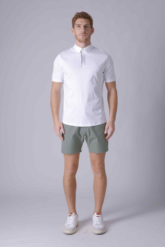 SPP0039 - Finest US Supima Cotton Short Sleeve Polo Shirt - White