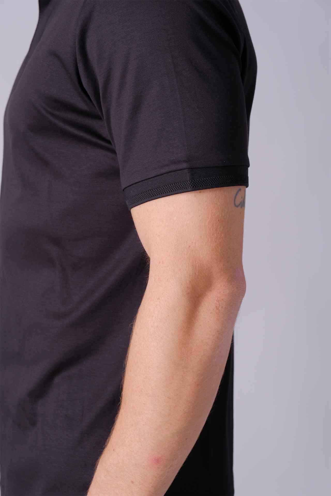SPP0041 - Finest US Supima Cotton Short Sleeve Polo Shirt - Black