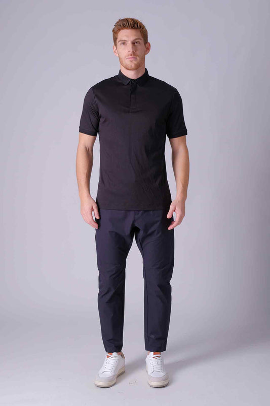 SPP0041 - Finest US Supima Cotton Short Sleeve Polo Shirt - Black