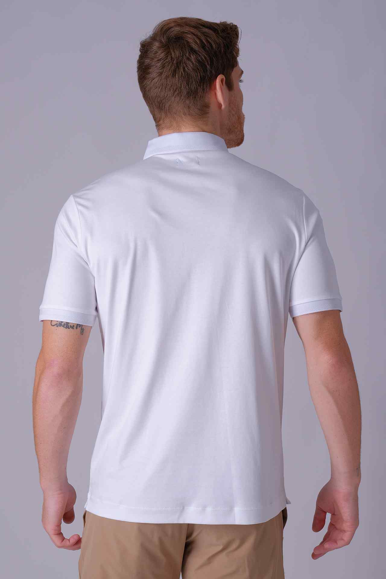 SPP0041 - Finest US Supima Cotton Short Sleeve Polo Shirt - White