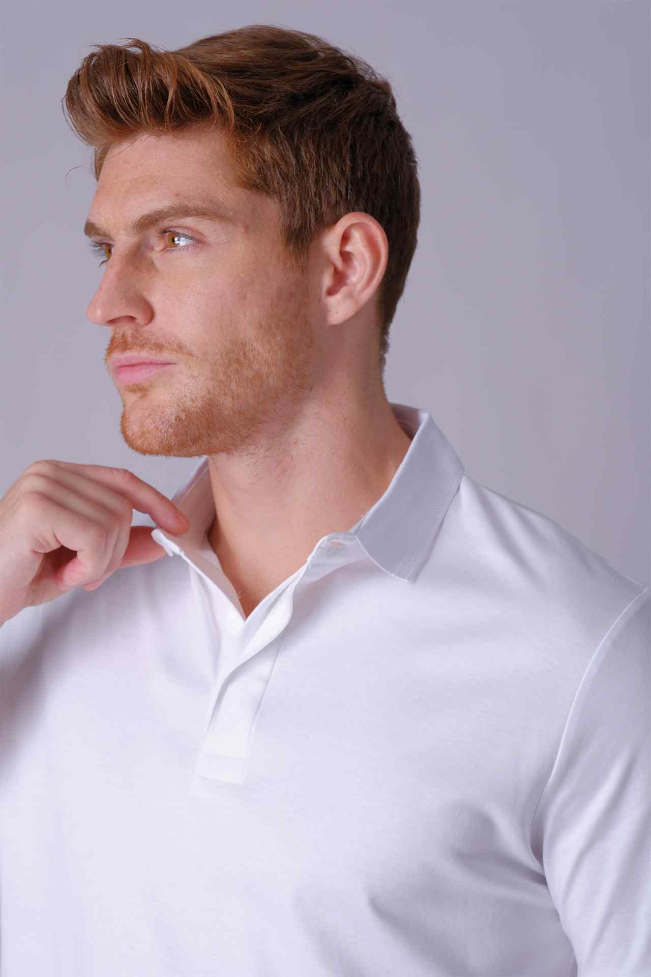 SPP0041 - Finest US Supima Cotton Short Sleeve Polo Shirt - White