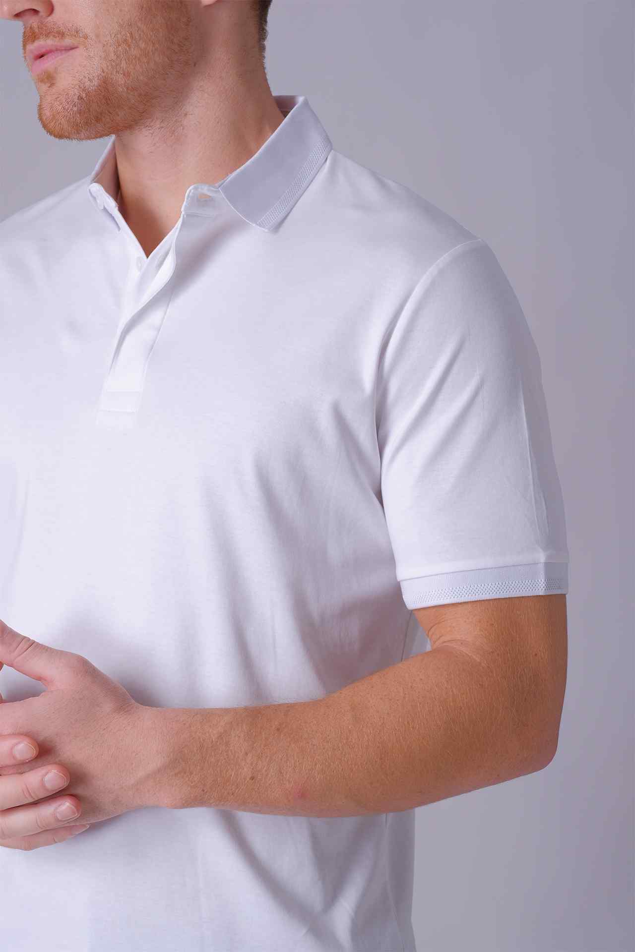 SPP0041 - Finest US Supima Cotton Short Sleeve Polo Shirt - White