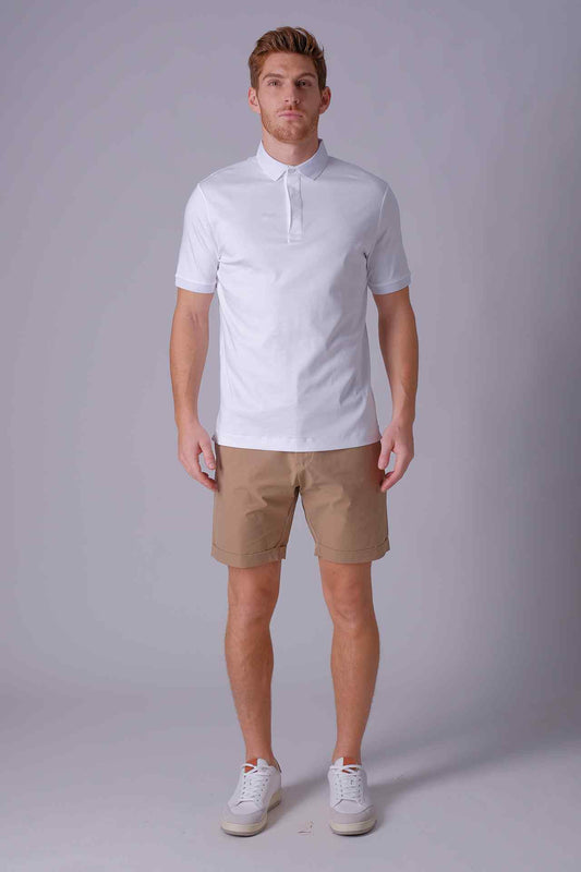 SPP0041 - Finest US Supima Cotton Short Sleeve Polo Shirt - White