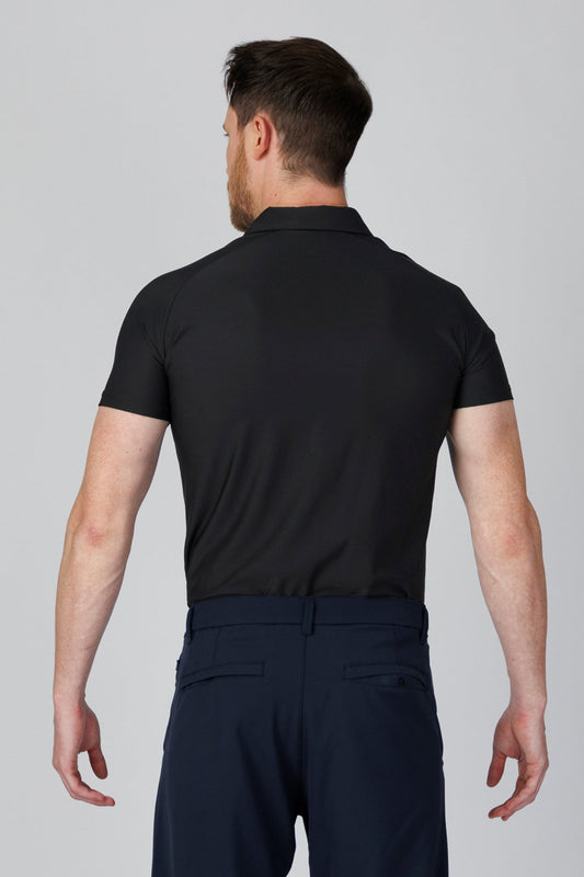 SPP0064 - Quick-Drying Performance Stretch Piqué Golf Polo - Black
