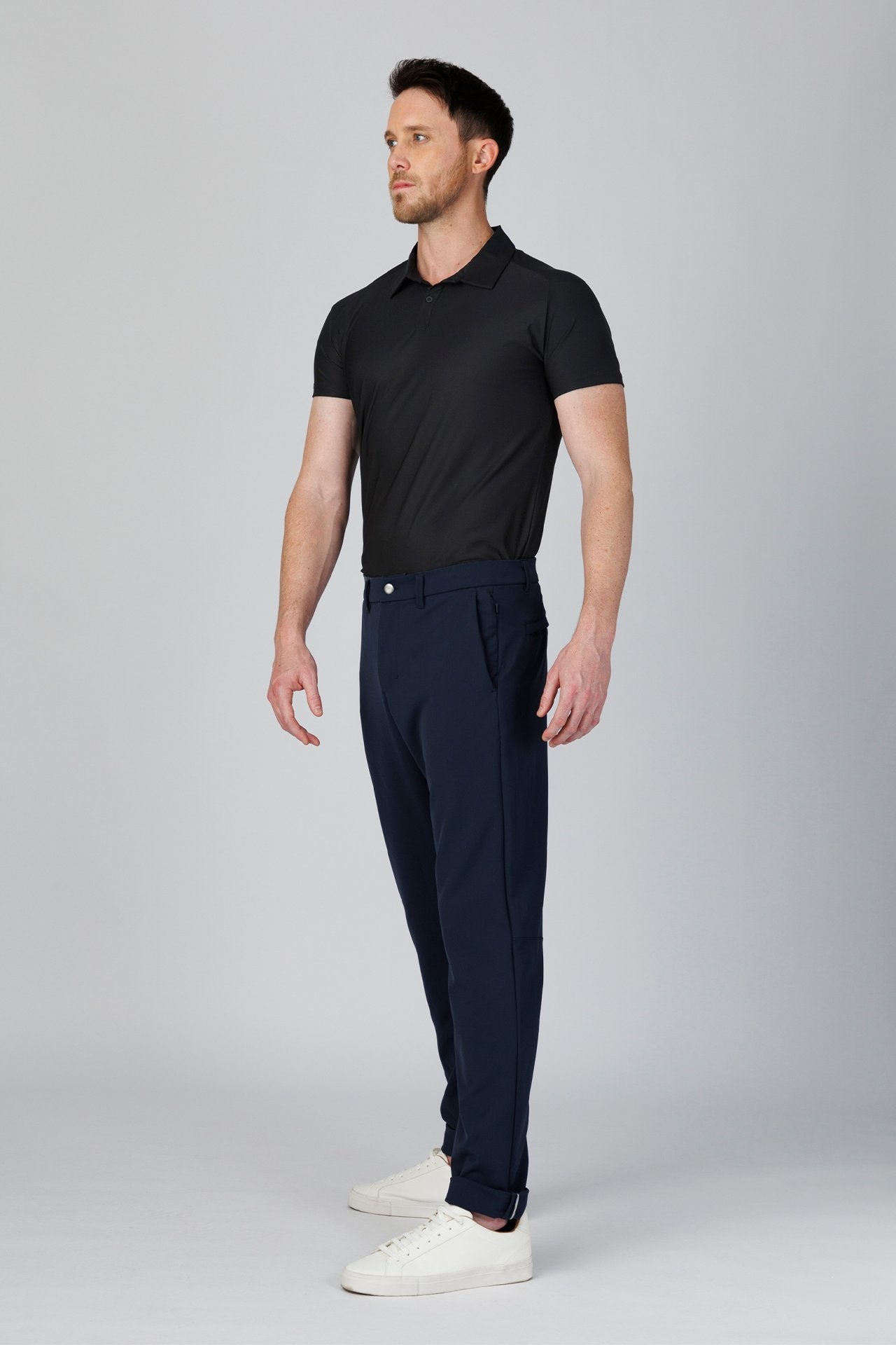 SPP0064 - Quick-Drying Performance Stretch Piqué Golf Polo - Black