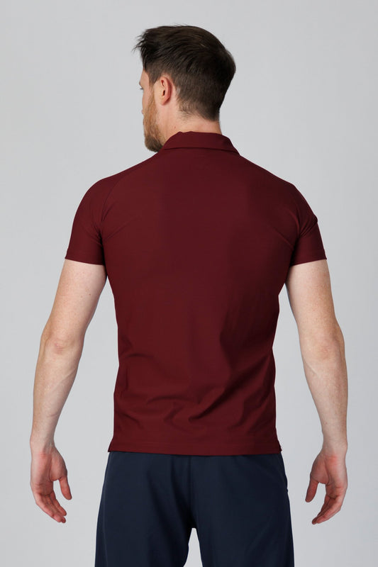 SPP0064 - Quick-Drying Performance Stretch Piqué Golf Polo - Burgundy