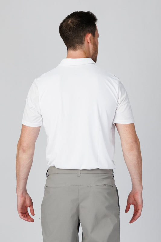 SPP0078 - Quick-Drying Performance Shoulder Mesh Golf Polo - White
