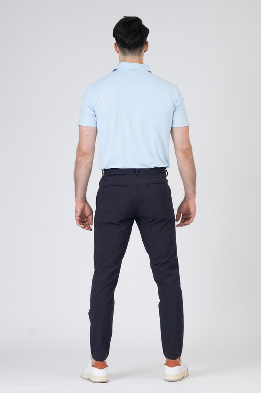 SPP0082 - Ultra Stretch Light Brushed Short Sleeve Polo - Baby Blue