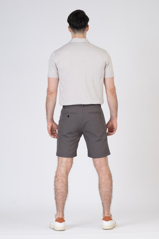 SPP0082 - Ultra Soft Lightweight Stretch Heather Jersey Short Sleeve Polo - Light Heather Grey