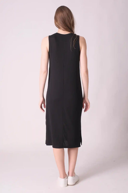 SPWQ0024 - Women's Essential Ultra Soft Stretch Vest Dress - Black
