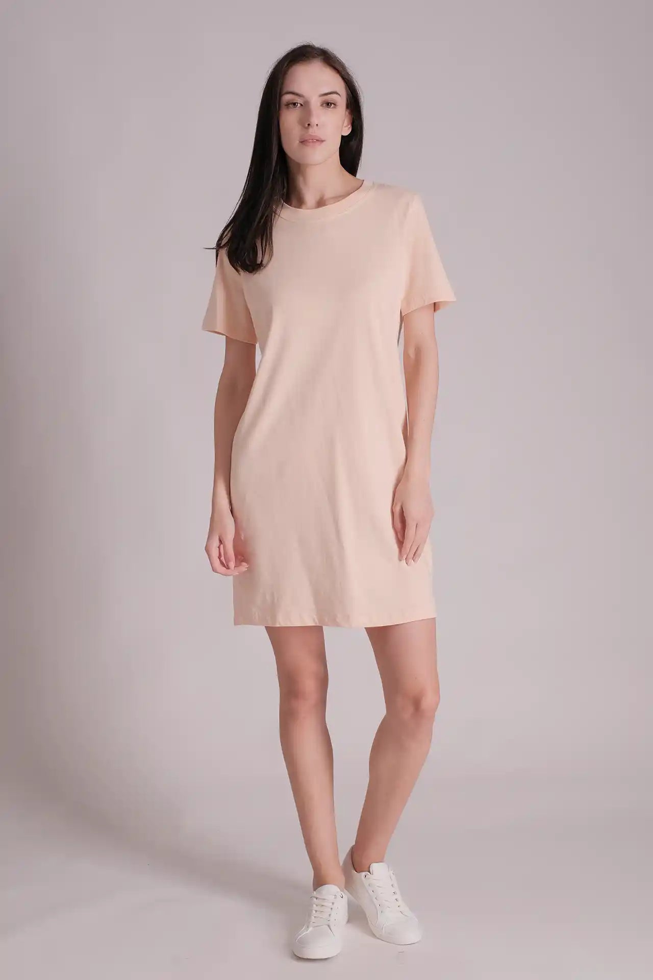 SPWQ0028 - Women's Essential Ultra Soft Organic Cotton Dress - Pink