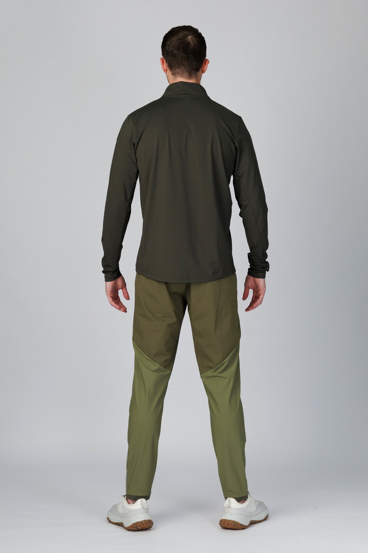 SPR0002 - Ultra 4-Way Stretch Nylon Performance Half Zip Pullover - Dark Army