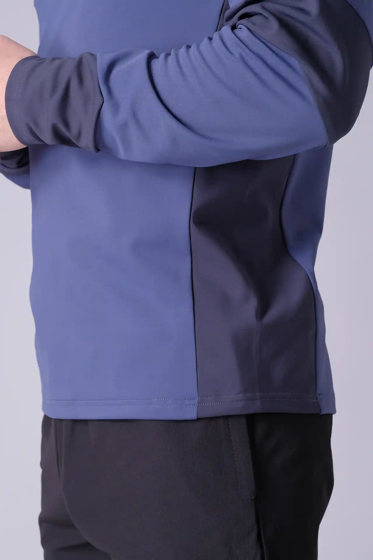 SPR0005 - Insulated 4-Way Stretch Interlock Flex Mock Neck Performance Half-Zip - Slate