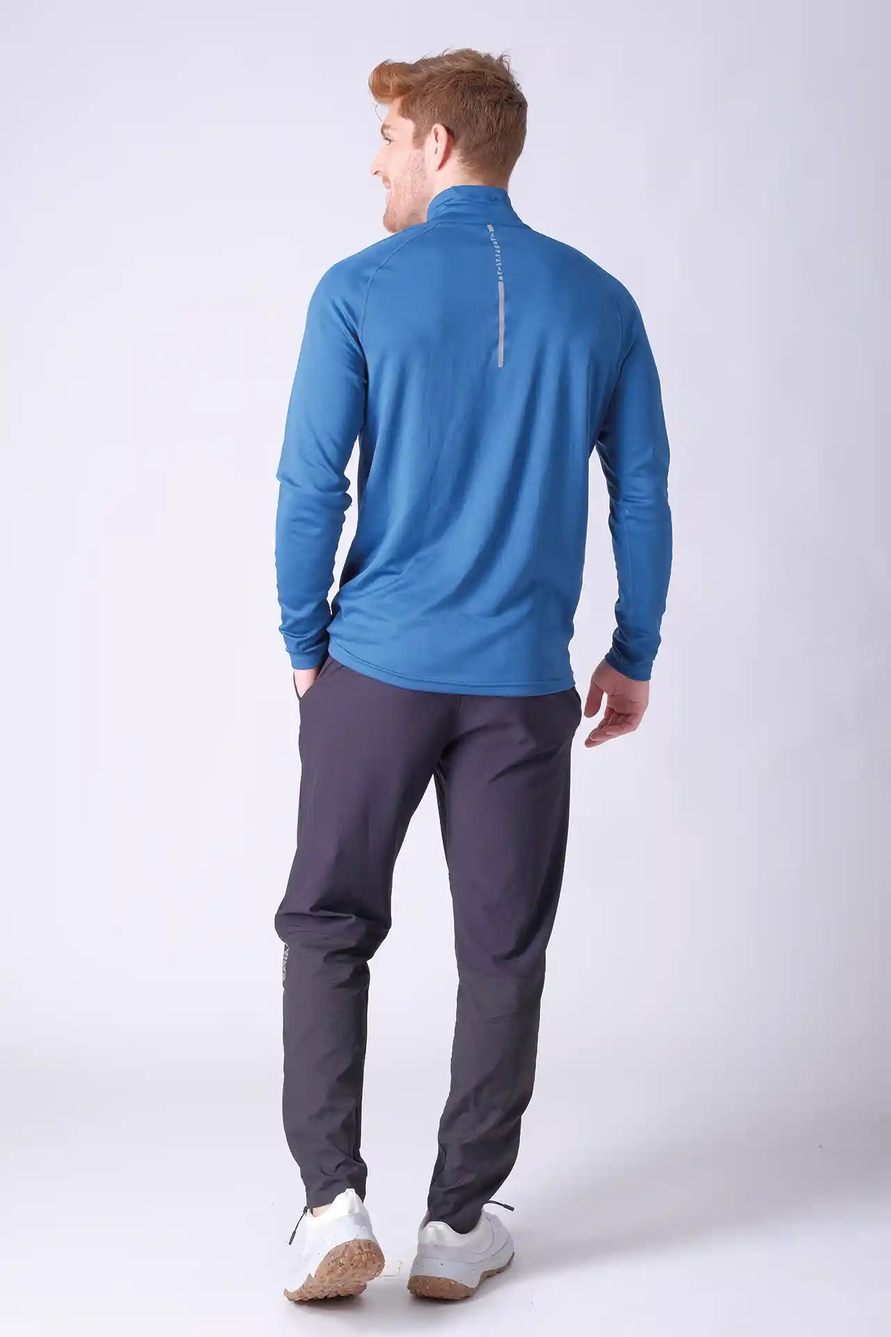 SPR0010 - Quick-Drying Performance Stretch Half Zip Running Top - Blue