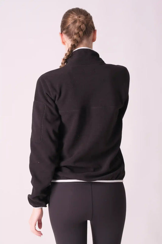 SPWR0023 - Women's Contrasting Fleece Pullover - Black