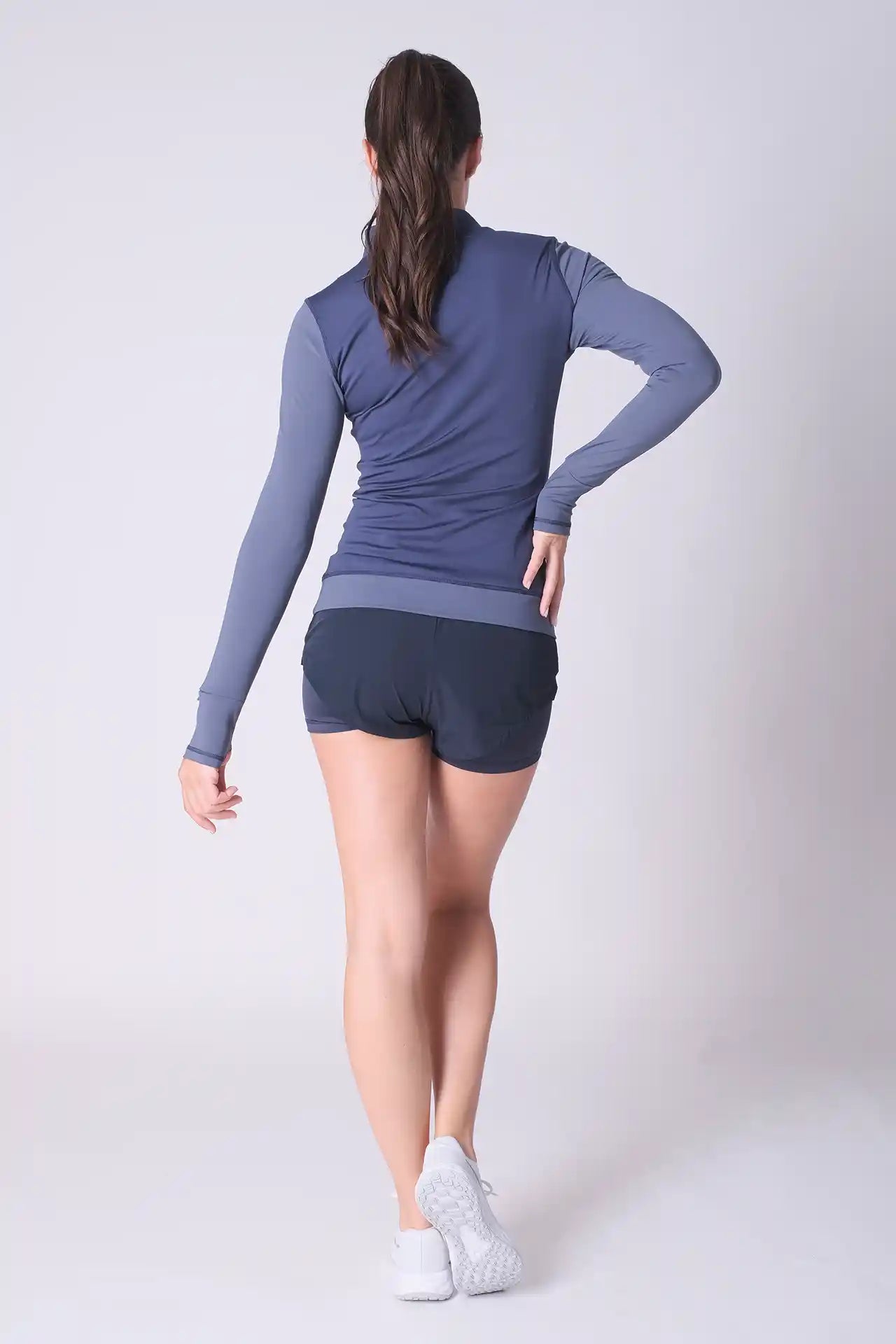 SPWM0229 - Women's Color Blocking Half Zip Running Top - Navy