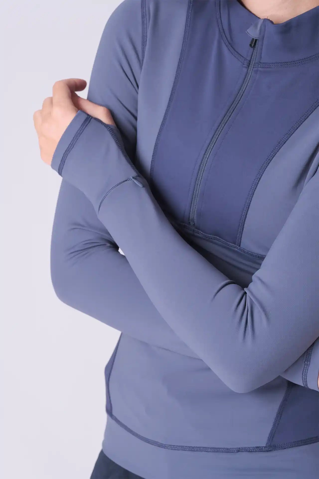 SPWM0229 - Women's Color Blocking Half Zip Running Top - Navy