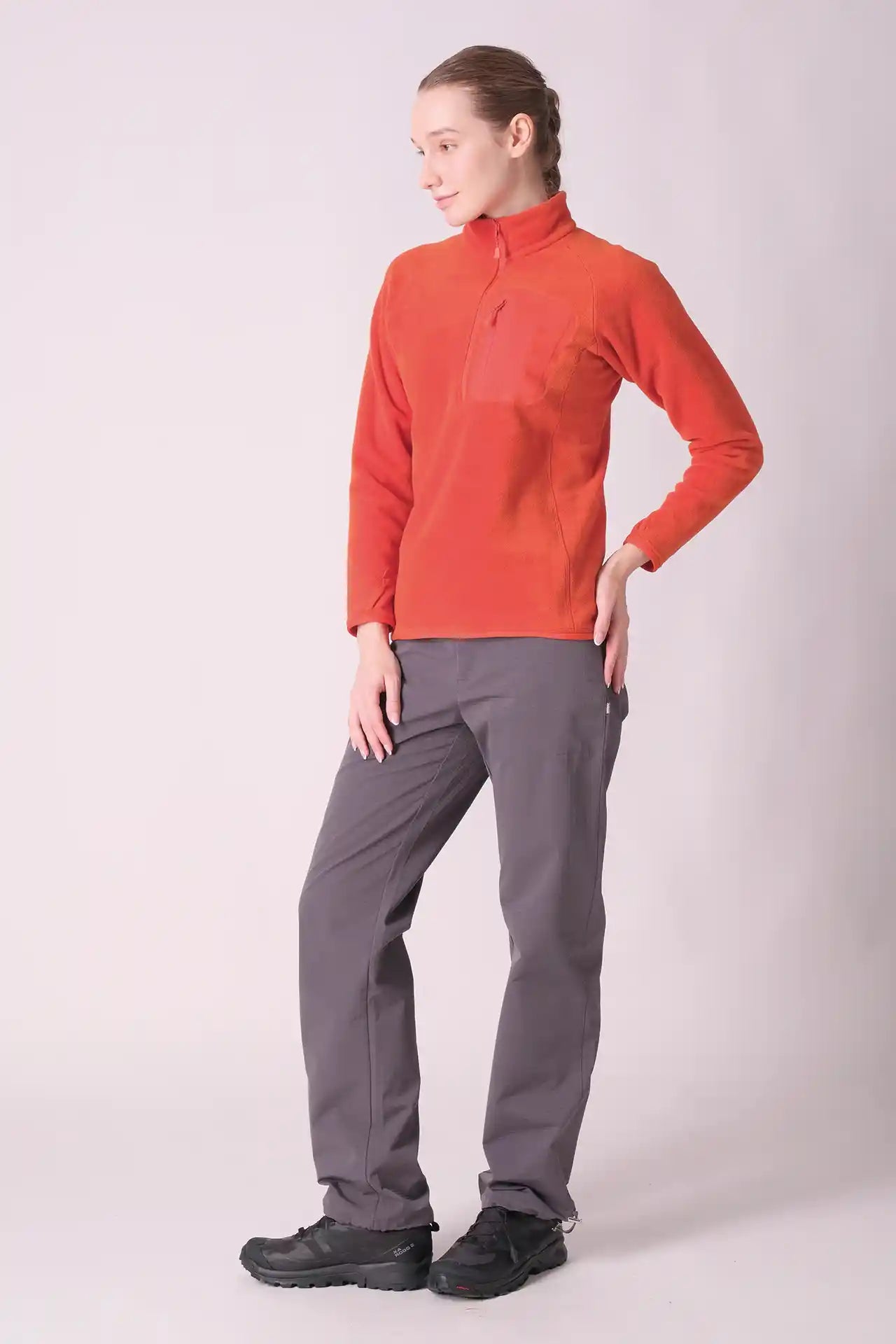 SPWR0027 - Women's Basic Fleece Pullover - Orange