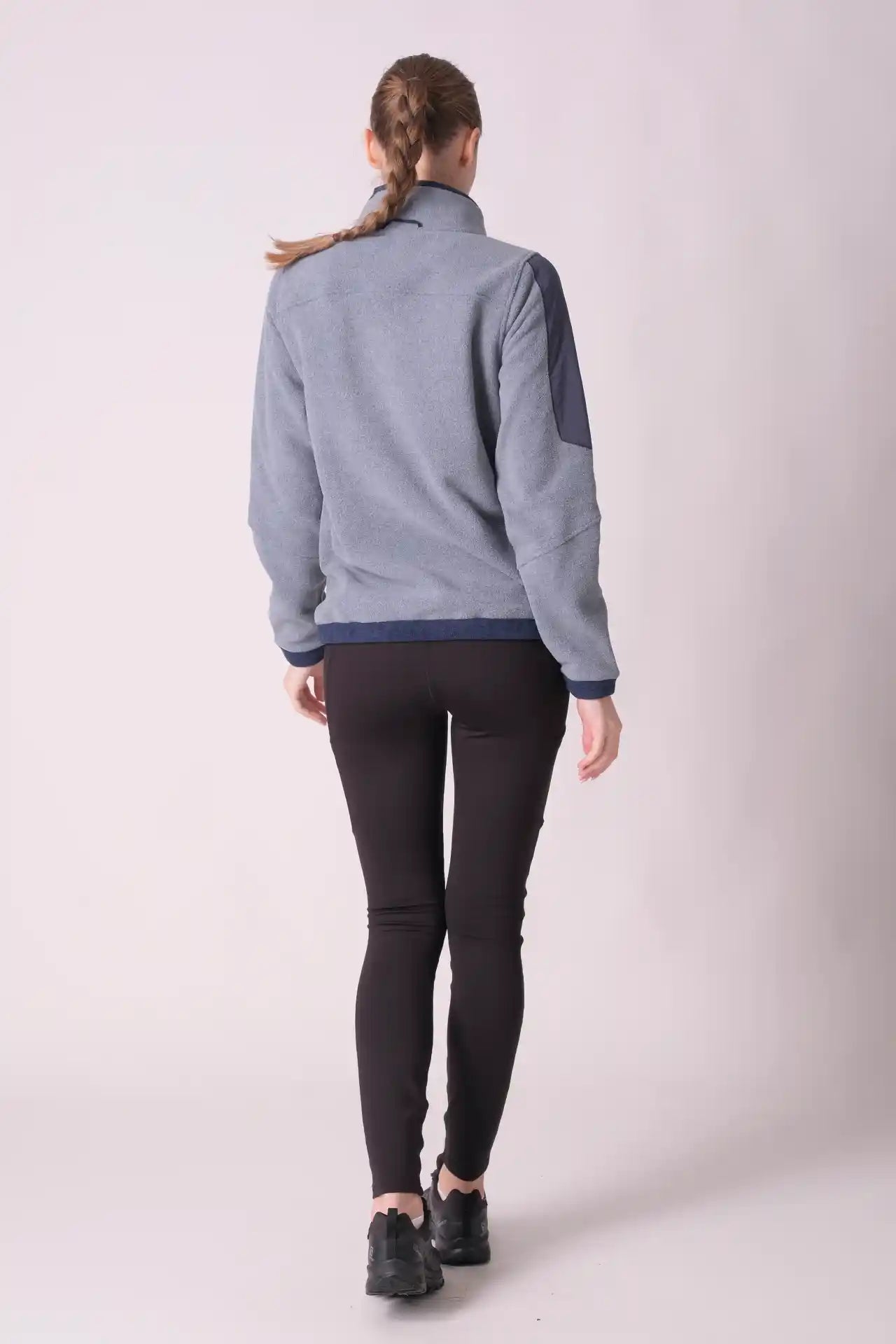 SPWR0031 - Women's Fleece Loose Anorak - Greyish Blue