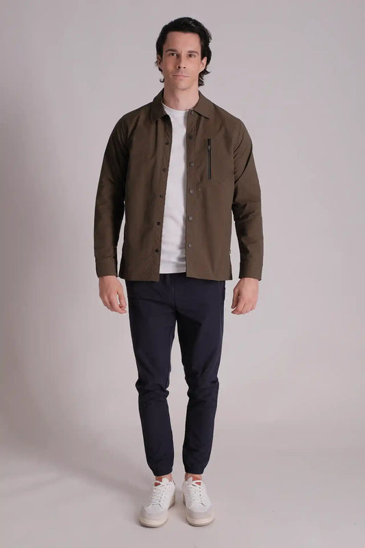 SPW22001 - Sustainable T400 Water Resistance Performance Overshirt - Army