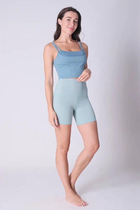 SPWX0012 - Women's Double Layers Bra Top - Blue