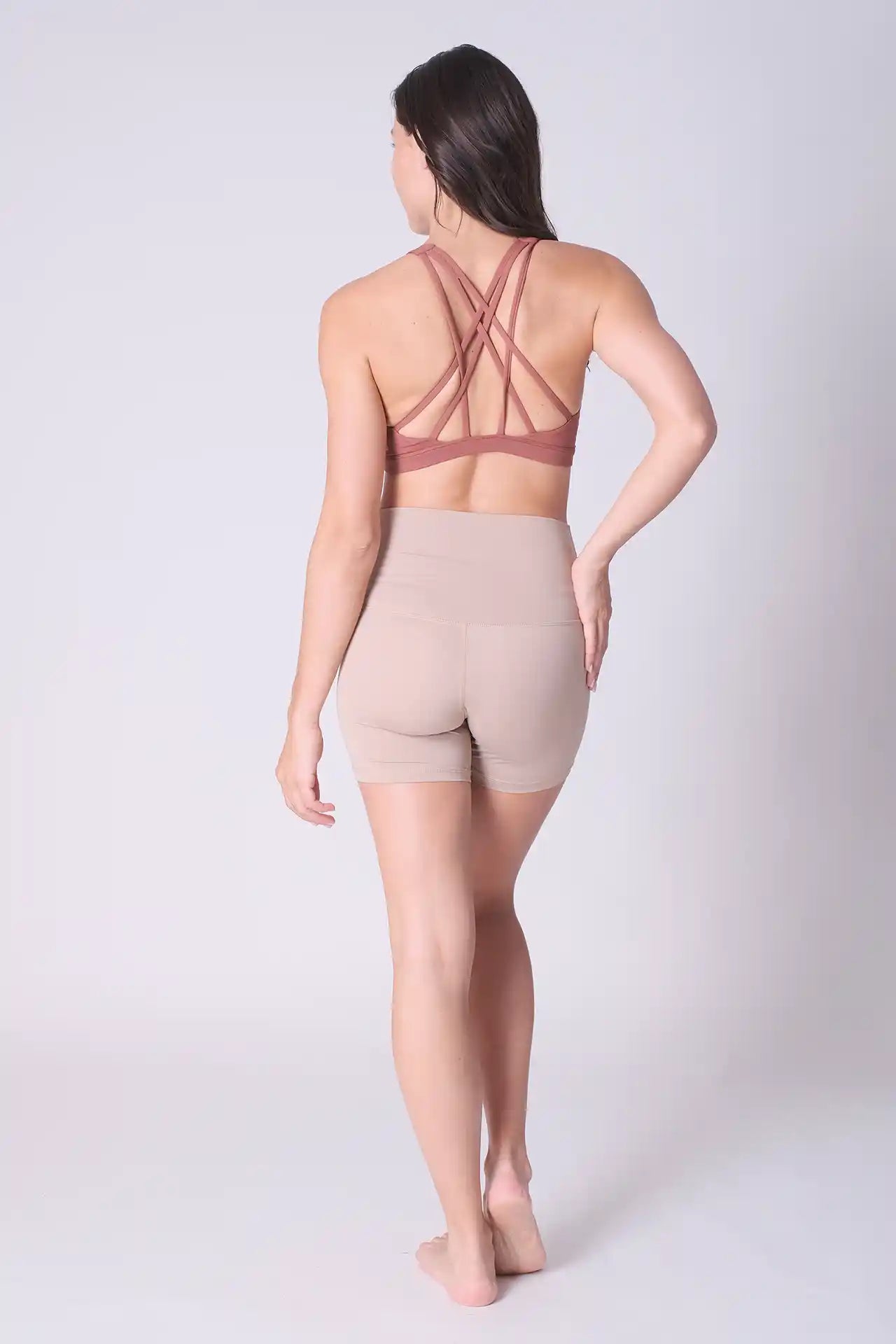 SPWX0025 - Women's Multi Crossed Straps Bra Top - Rose