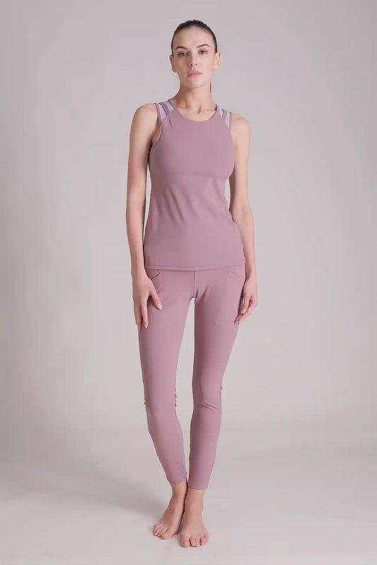 SPWX22003 - Women's Back Mesh Longline Padded Bra - Purple