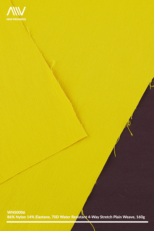 WNS0006 - LIGHTWEIGHT 70D WATER RESISTANT 4-WAY STRETCH WOVEN PLAIN WEAVE - 160G