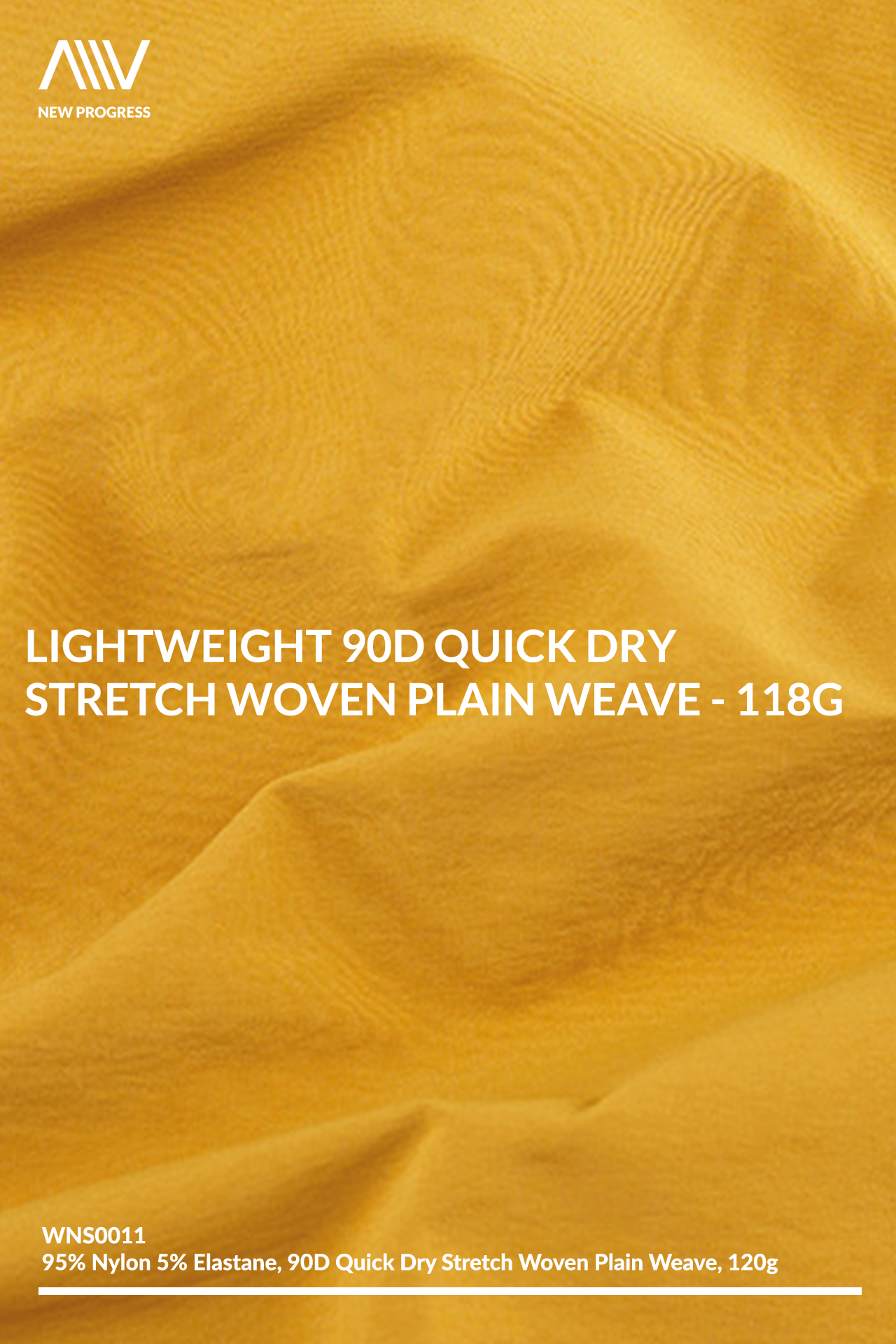 WNS0011 - LIGHTWEIGHT 90D QUICK DRY STRETCH WOVEN PLAIN WEAVE - 118G
