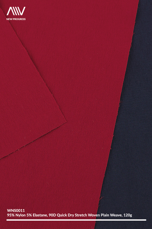 WNS0011 - LIGHTWEIGHT 90D QUICK DRY STRETCH WOVEN PLAIN WEAVE - 118G