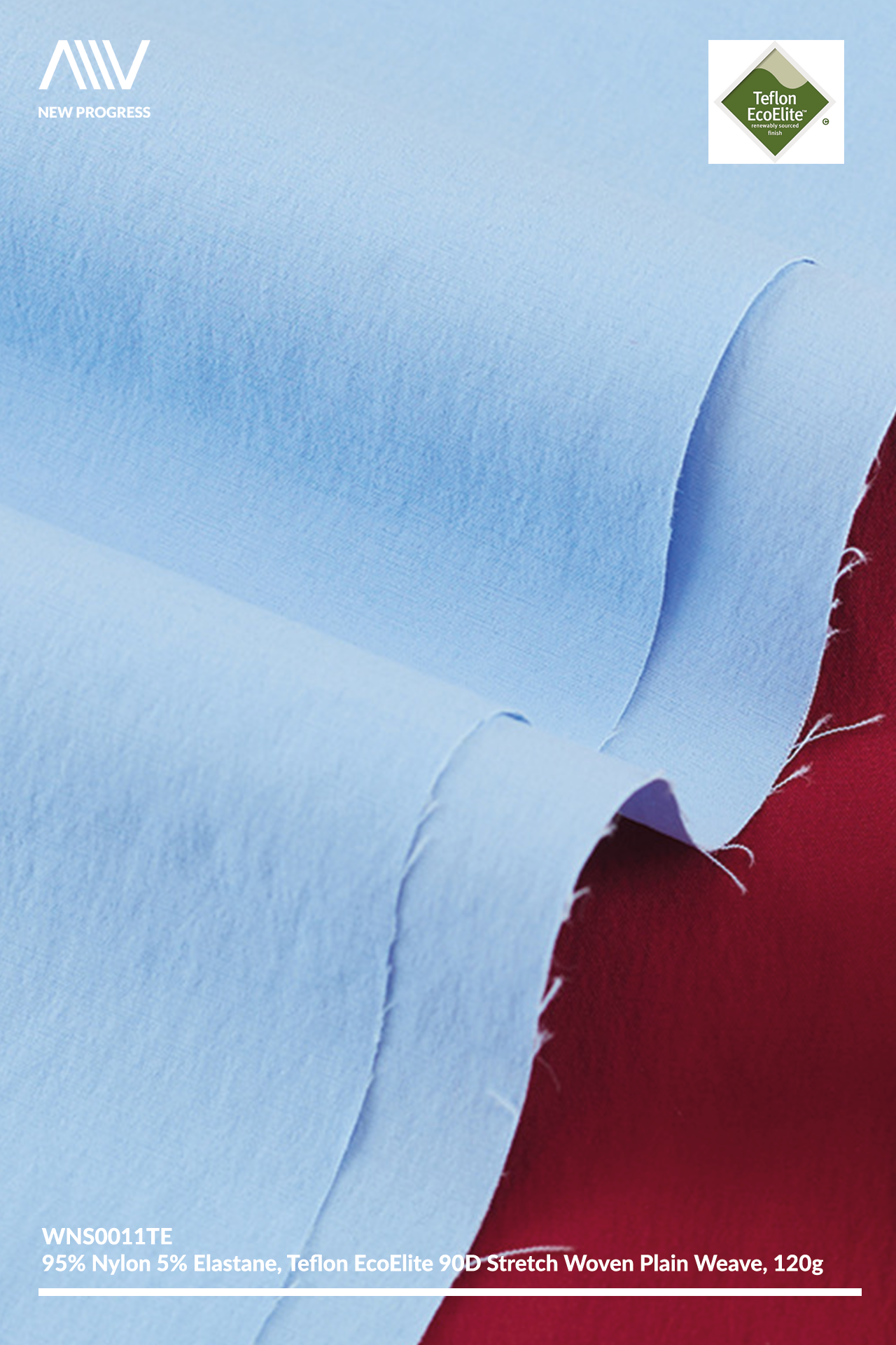 WNS0011TE - TEFLON ECOELITE™ 90D WATER REPELLENT STRETCH WOVEN PLAIN WEAVE - 118G