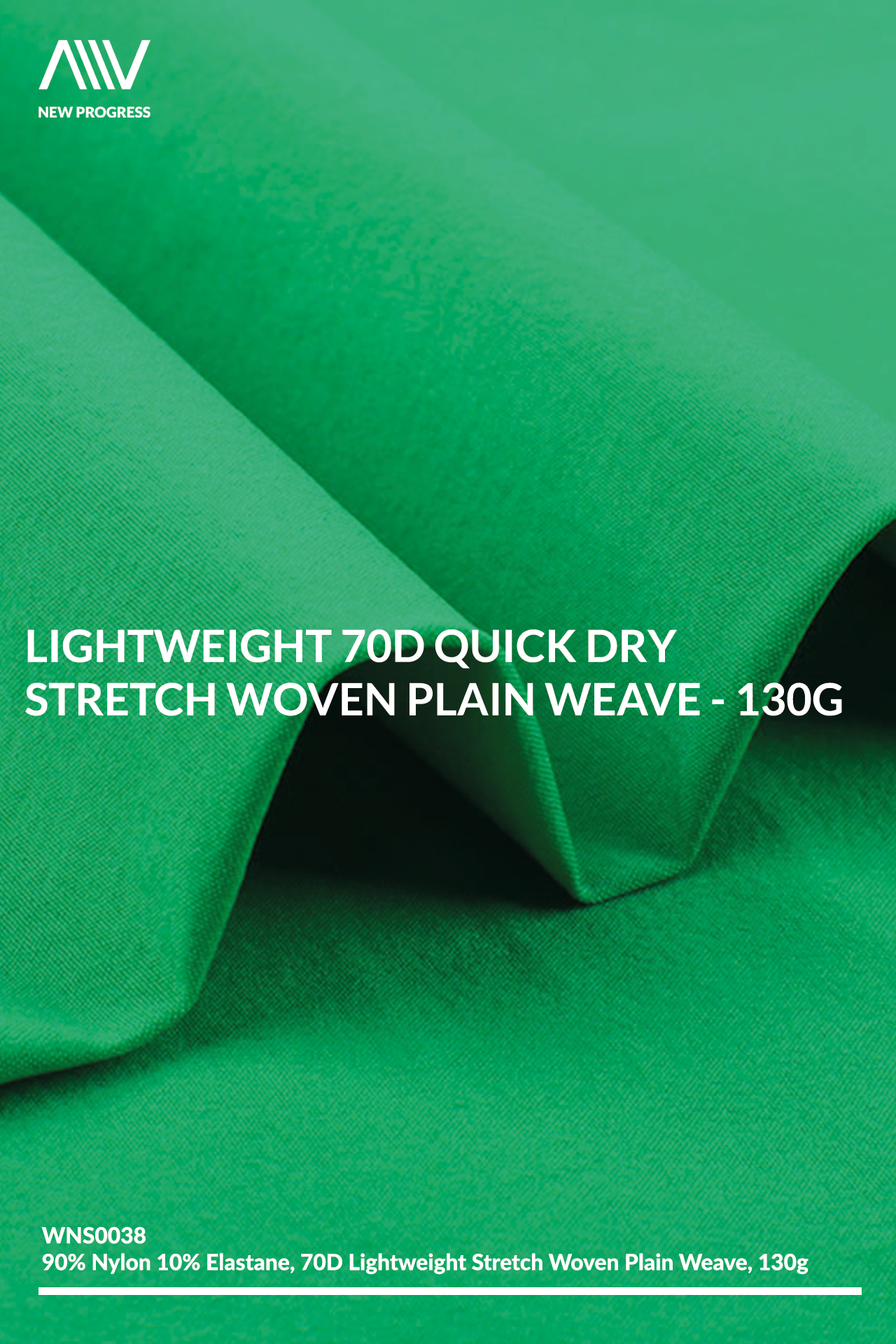 WNS0038 - LIGHTWEIGHT 70D QUICK DRY STRETCH WOVEN PLAIN WEAVE - 130G