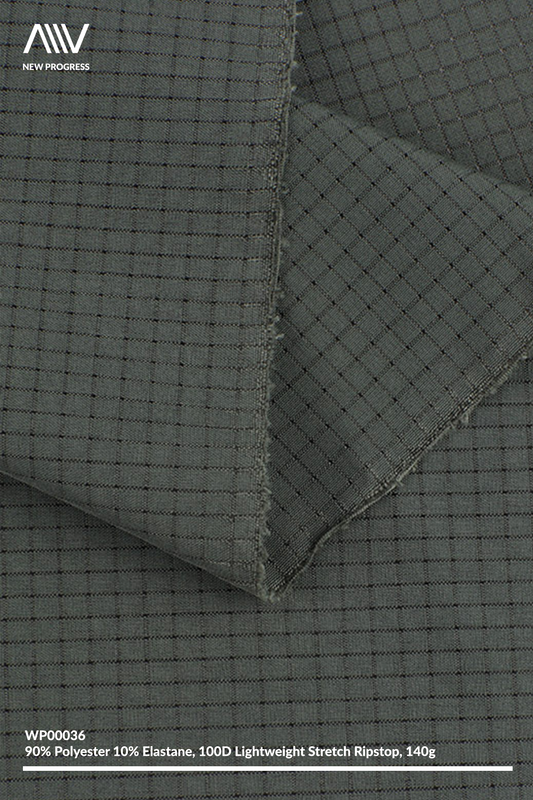 WP00036 - LIGHTWEIGHT 100D QUICK-DRY STRETCH WOVEN RIPSTOP - 140G