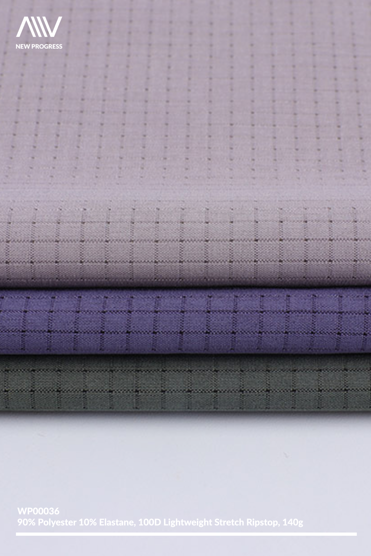 WP00036 - LIGHTWEIGHT 100D QUICK-DRY STRETCH WOVEN RIPSTOP - 140G