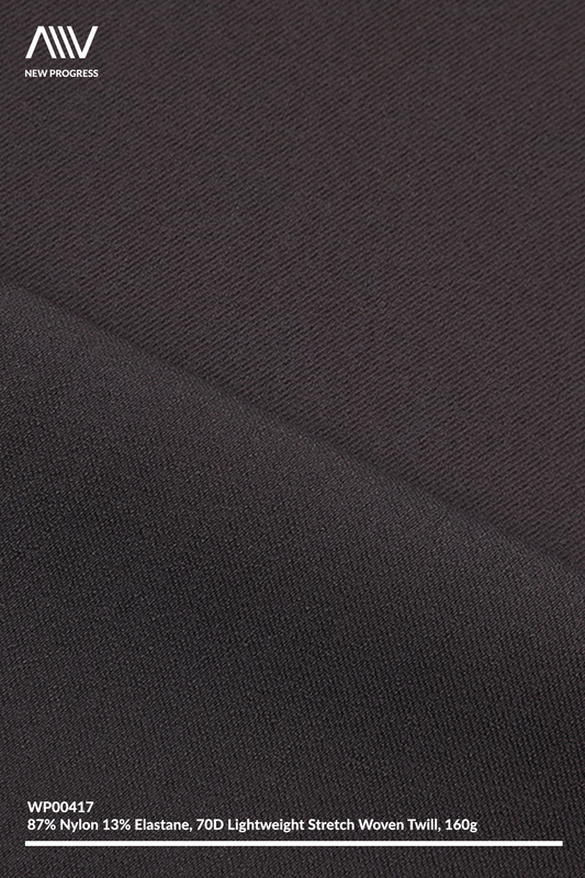 WP00417 - LIGHTWEIGHT 70D STRETCH NYLON QUICK DRY WOVEN TWILL - 160G