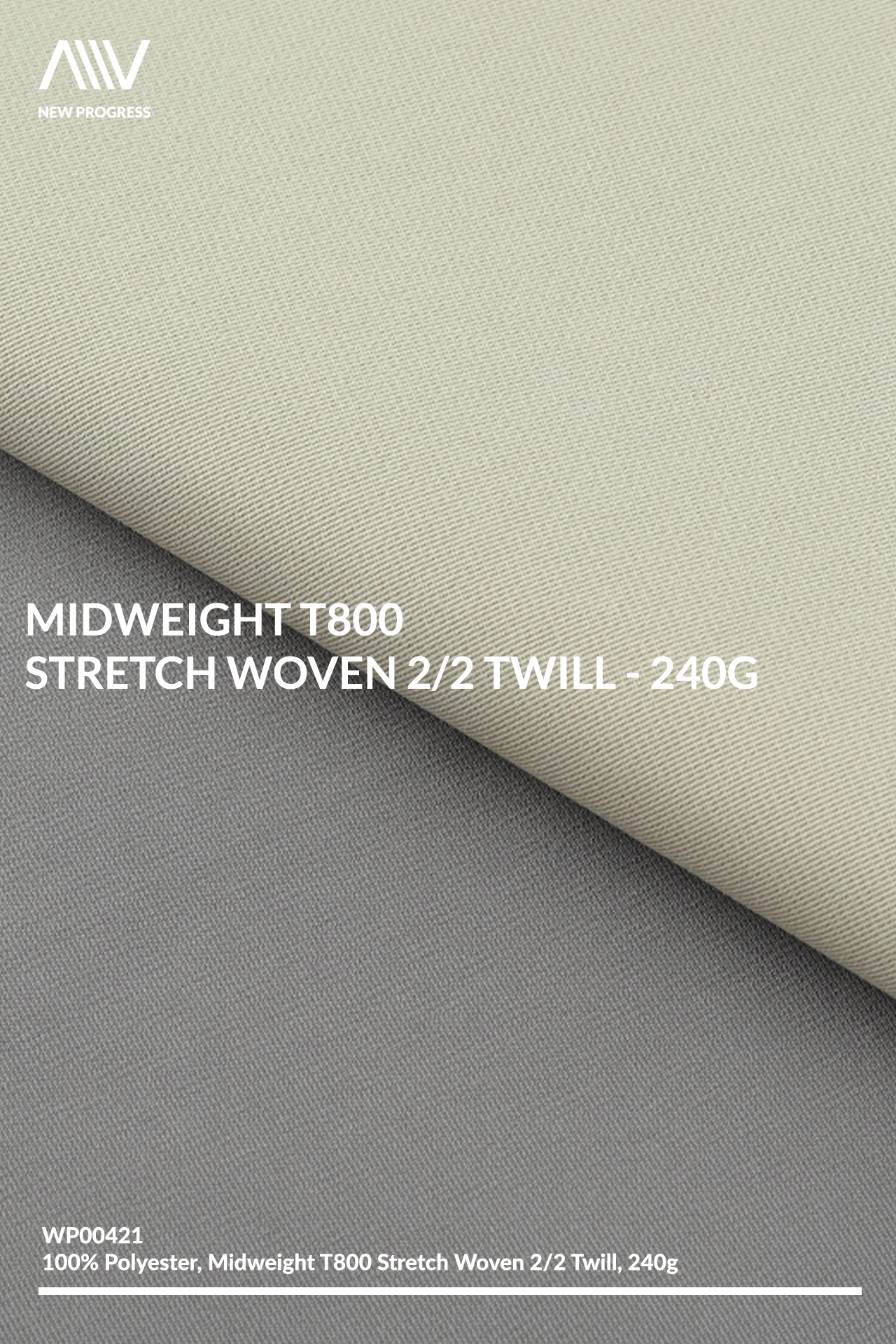 WP00421 - COTTON FEEL MIDWEIGHT T800 STRETCH WOVEN 2/2 TWILL - 240G