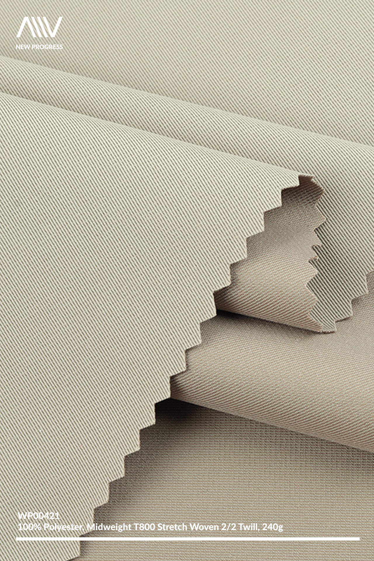 WP00421 - COTTON FEEL MIDWEIGHT T800 STRETCH WOVEN 2/2 TWILL - 240G