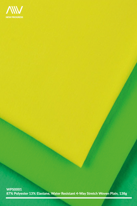 WPS0001 - LIGHTWEIGHT 70D WATER RESISTANT 4-WAY STRETCH PLAIN WEAVE- 138G