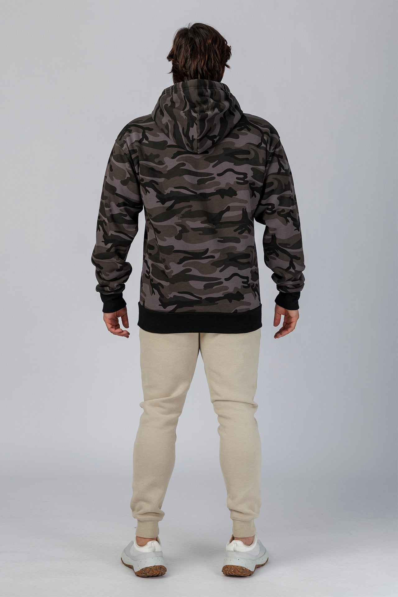 SPN0308 - Ultra Soft Mid-weight Thermal Cotton Blend Polar Fleece Hoodie - Camo